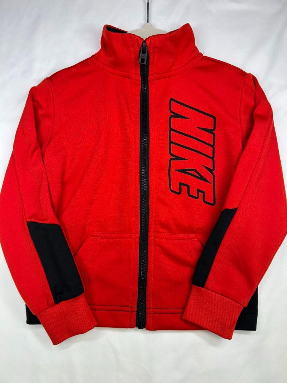 Nike Zipper Sweatshirt And Pants Athletic Track Set Dry Fit Red Black 2T - Picture 3 of 12